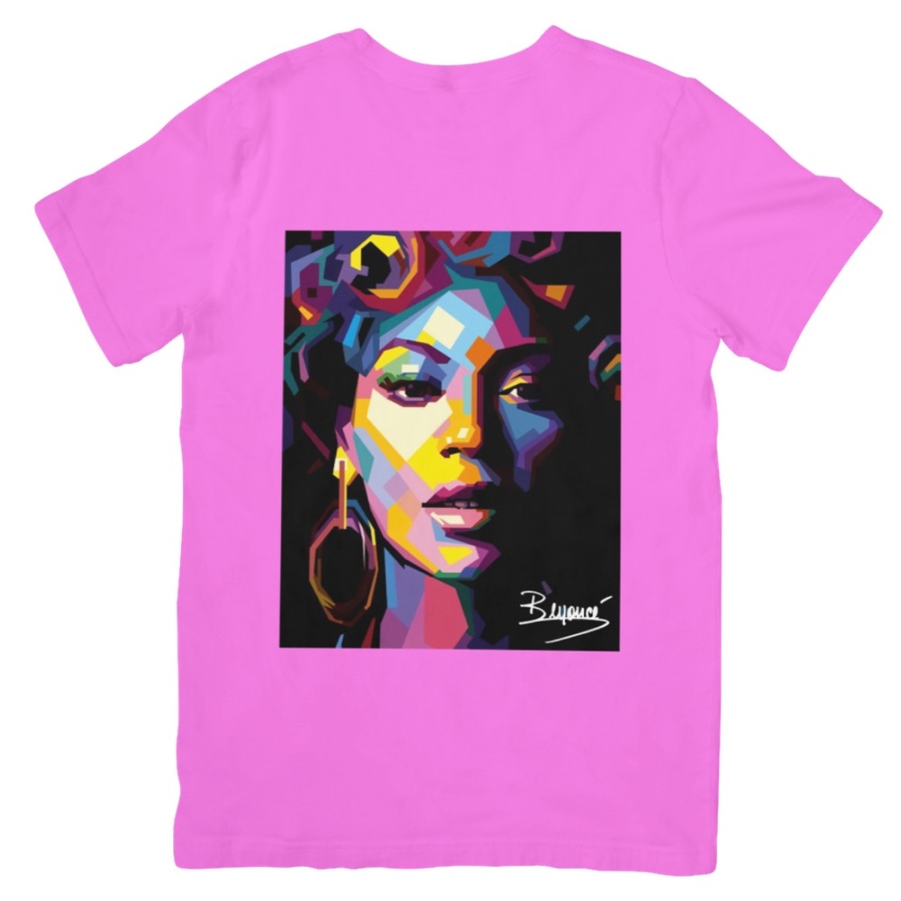 Custom graphic colored tee Beyoncé